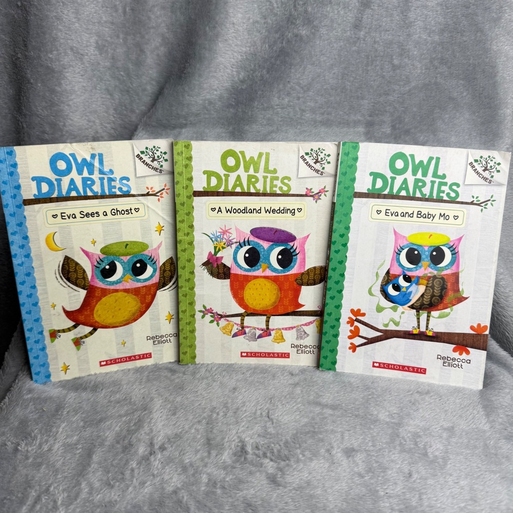 Scholastic Owl Diaries Rebecca Elliott Book Lot Books 2 3 10 Early Chapter Books
